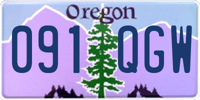 OR license plate 091QGW