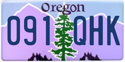 OR license plate 091QHK