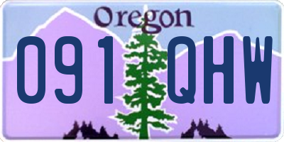 OR license plate 091QHW