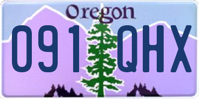 OR license plate 091QHX