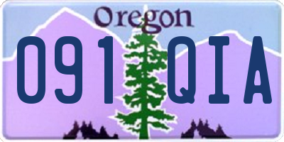 OR license plate 091QIA