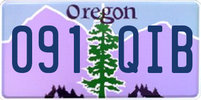 OR license plate 091QIB