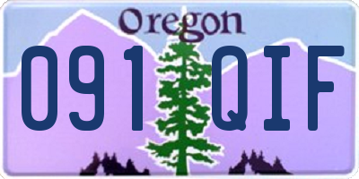 OR license plate 091QIF