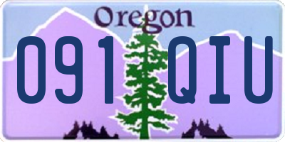 OR license plate 091QIU
