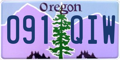 OR license plate 091QIW