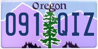 OR license plate 091QIZ