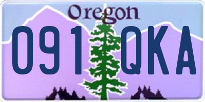 OR license plate 091QKA
