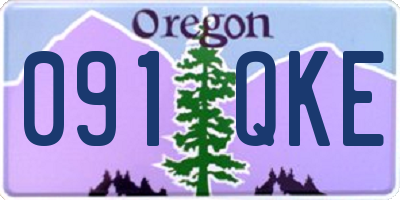 OR license plate 091QKE