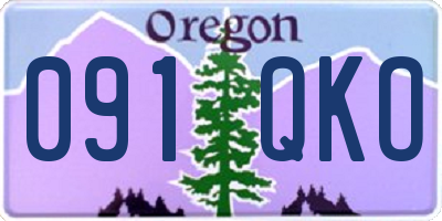 OR license plate 091QKO