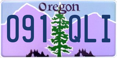 OR license plate 091QLI
