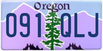 OR license plate 091QLJ
