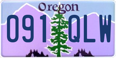 OR license plate 091QLW