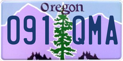 OR license plate 091QMA
