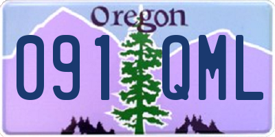 OR license plate 091QML