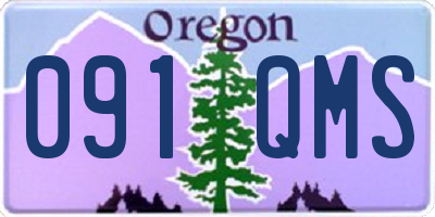 OR license plate 091QMS