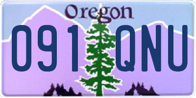 OR license plate 091QNU