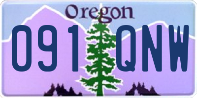 OR license plate 091QNW