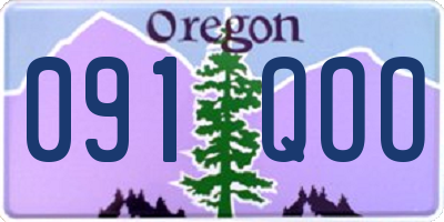 OR license plate 091QOO