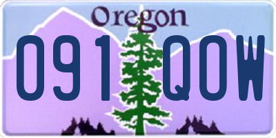 OR license plate 091QOW