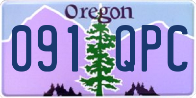 OR license plate 091QPC