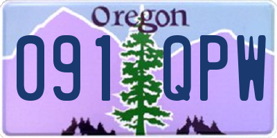 OR license plate 091QPW