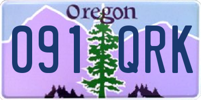 OR license plate 091QRK