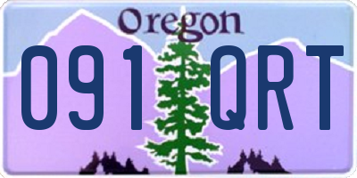OR license plate 091QRT