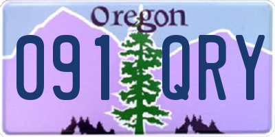 OR license plate 091QRY
