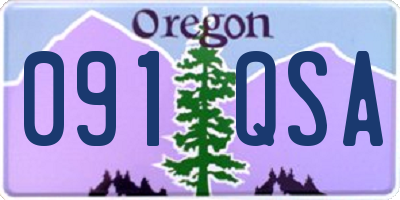 OR license plate 091QSA