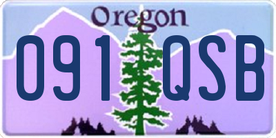 OR license plate 091QSB