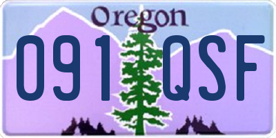 OR license plate 091QSF