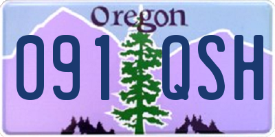 OR license plate 091QSH