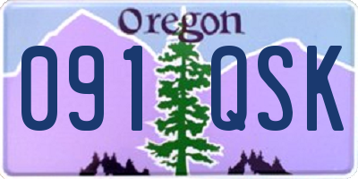 OR license plate 091QSK