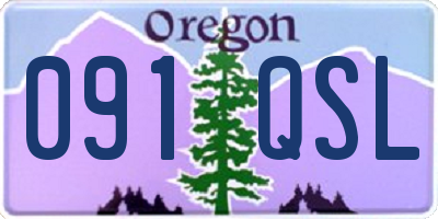 OR license plate 091QSL