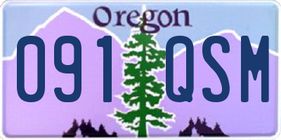 OR license plate 091QSM