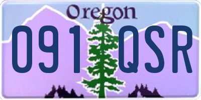 OR license plate 091QSR