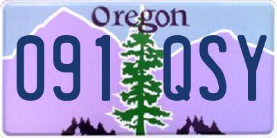 OR license plate 091QSY