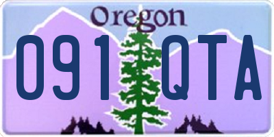 OR license plate 091QTA