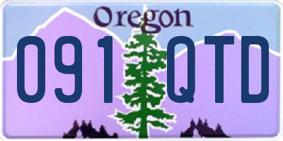 OR license plate 091QTD