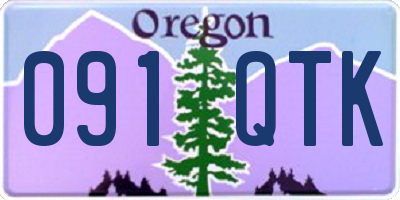 OR license plate 091QTK