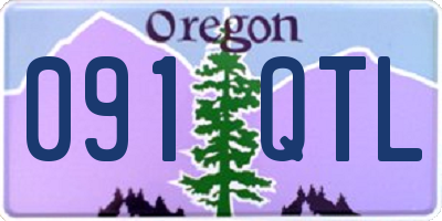 OR license plate 091QTL