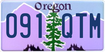 OR license plate 091QTM