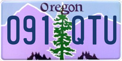 OR license plate 091QTU