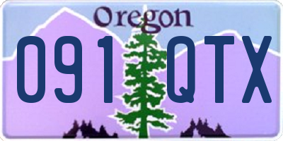 OR license plate 091QTX