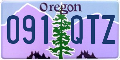 OR license plate 091QTZ