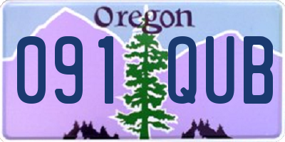 OR license plate 091QUB