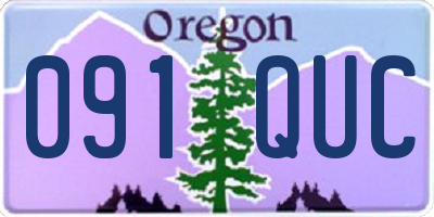 OR license plate 091QUC