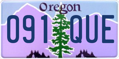 OR license plate 091QUE