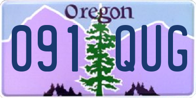 OR license plate 091QUG