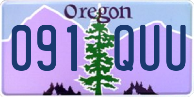 OR license plate 091QUU